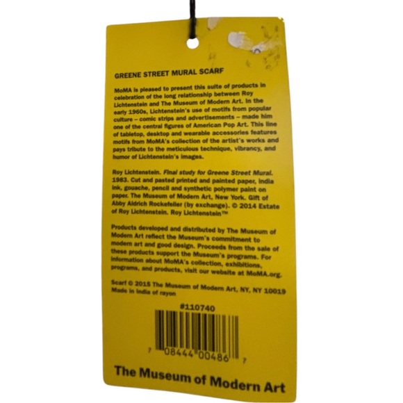 MoMA Roy Lichtenstein Scarf Green Street Mural Scarf - Picture 4 of 15